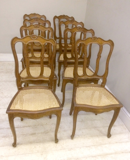 Old French set of 8 chairs